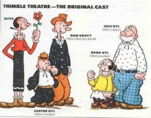 origen de popeye y Olivia Olivo