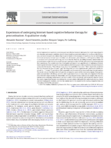 Experiences of Undergoing Internet-based Cognitive Behaviour Therapy for Procrastination A qualitative study